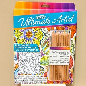 Watercolor canvas painting set